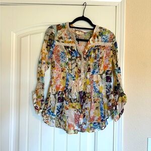 Anthropologie tunic with crochet details